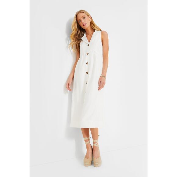 POMANDER PLACE White Jules Dress Size M NWT Retail $148 Tuckernuck - Picture 4 of 7